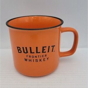 Bulleit Frontier Whiskey Orange Ceramic Campfire Coffee Mug Cup
